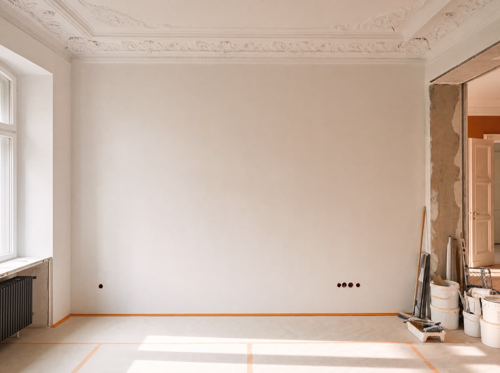 Detailarbeit mit Spachtel und Füllmasse